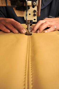 Leather furniture making