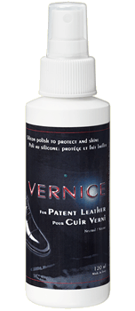 Une bouteille de 120 ml de VERNICE pour le cuir verni